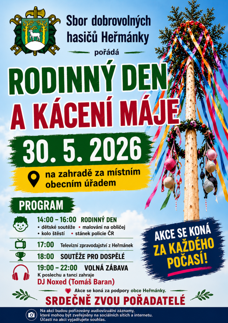 Rodinný den a kácení máje Rodinný den a kácení máje